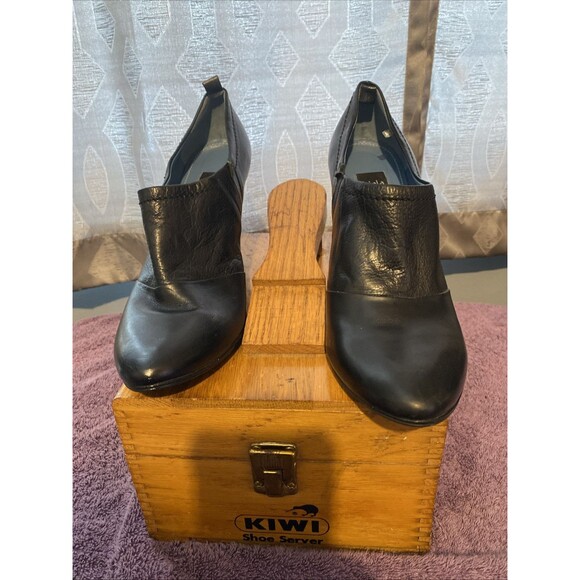 Biala Italian‎ Leather High Heel Booties Women's Shoes Black Size 10 Soft - Picture 7 of 11